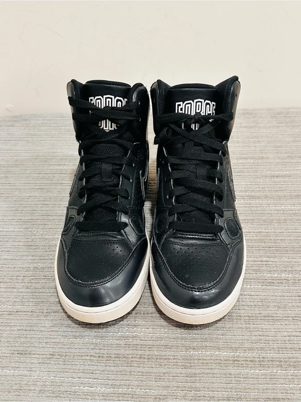 Nike WMNS Son of Force Mid Black White 616303-012 Women's Size 8 EUR 39 Rare
